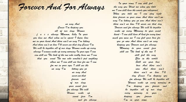 Culture Trivia Question: Who sang the song "Forever and for Always" (released in 2003)?