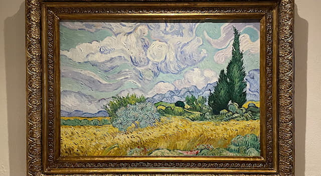 Kultur Triviafråga: "A Wheatfield with Cypresses" är en målning av vilken känd konstnär?