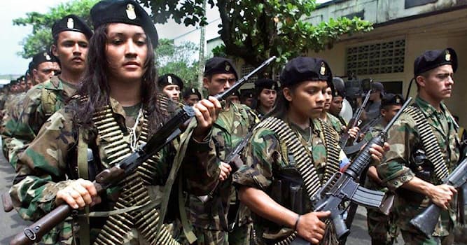 Geschiedenis Trivia Vraag: Onder welke naam kennen we de guerrillabeweging die van 1964 tot 2017 actief was in Colombia?