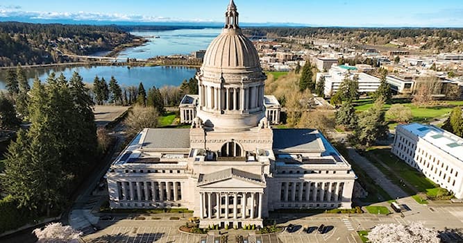Aardrijkskunde Trivia Vraag: Wat is de hoofdstad van de Amerikaanse staat Washington?