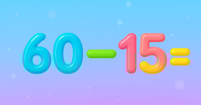 Vetenskap Triviafråga: Vad är 60 − 15?