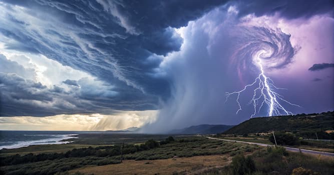 Doğa Trivia Sorusu: Hangi hava olayı genellikle kuvvetli rüzgar ve yağmur getirir?