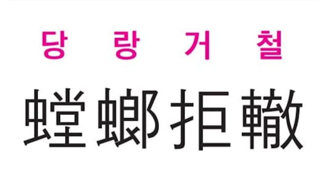 문화 상식 퀴즈: 사자성어 당랑거철에 나오는 곤충은?