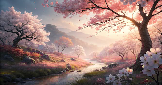 Natuur Trivia Vraag: Welke kleur heeft een kersenbloesem meestal?