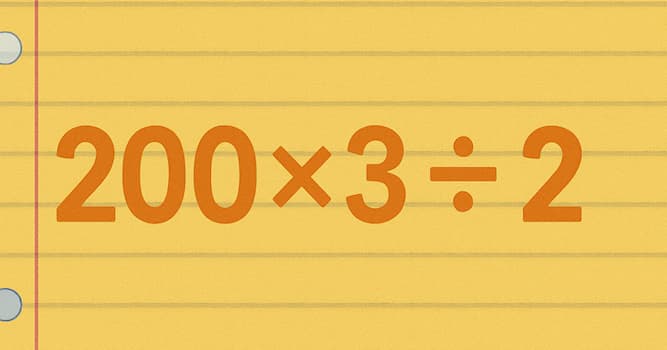 Bilim Trivia Sorusu: 200 × 3 ÷ 2 işleminin sonucu kaçtır?