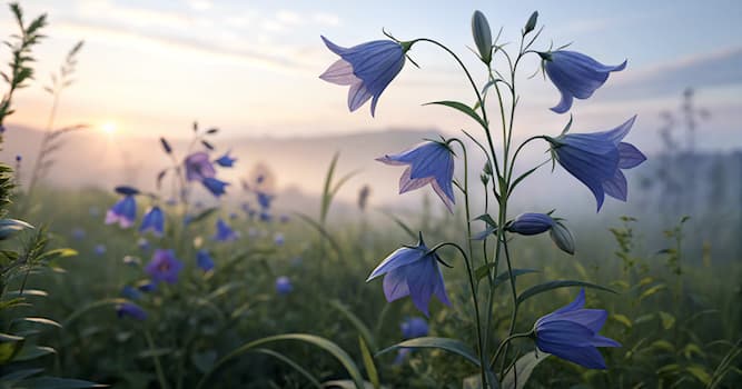 Natuur Trivia Vraag: Welke bloemen staan bekend om hun klokvorm en blauw-paarse kleur?
