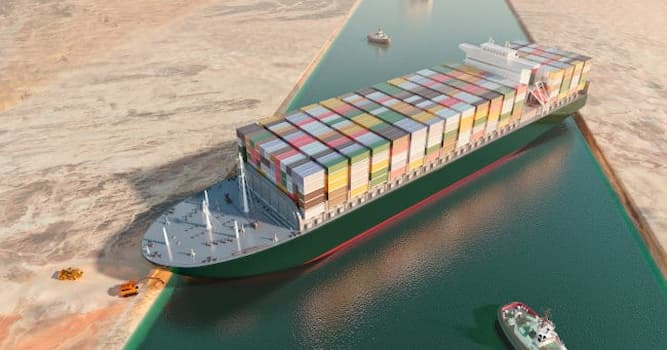 Maatschappij Trivia Vraag: Wat is de naam van het containerschip dat in 2021 het Suezkanaal blokkeerde?