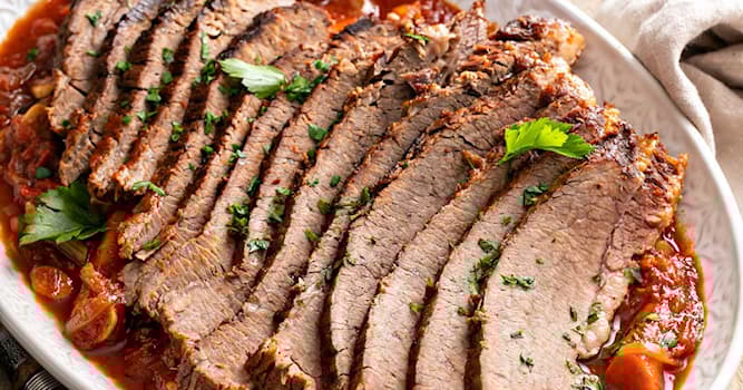 Cultuur Trivia Vraag: Wat wordt er geserveerd als er 'Brisket' op het menu staat?