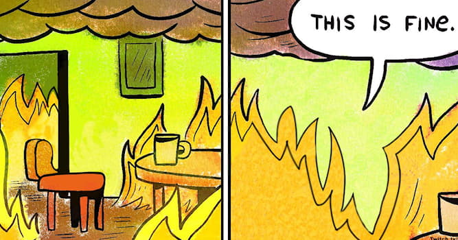 Culture Trivia Question: What animal is depicted in the "This is Fine" meme?