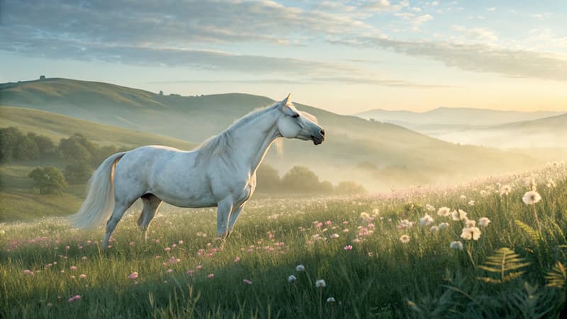Nature Question: Comment s'appelle un cheval entièrement blanc ?