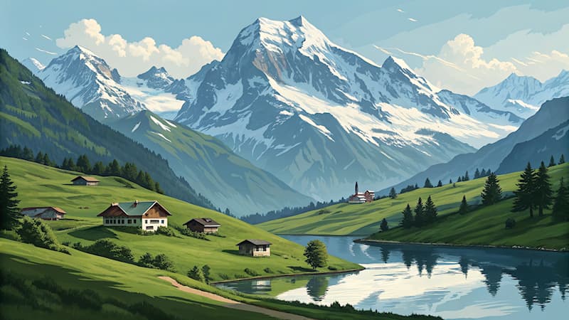 Geografia Pytanie-Ciekawostka: Który kraj przecinają Alpy?