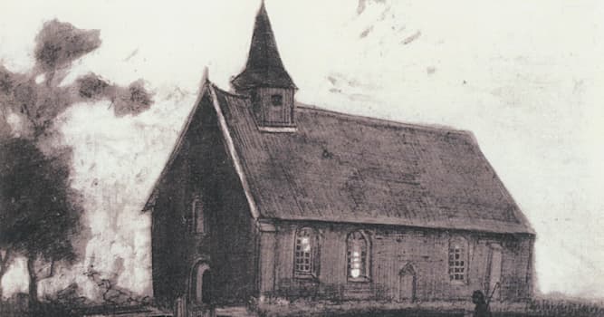 Geschiedenis Trivia Vraag: Van welk gebouw maakte Van Gogh een schets tijdens zijn verblijf in Zweeloo, Drenthe?
