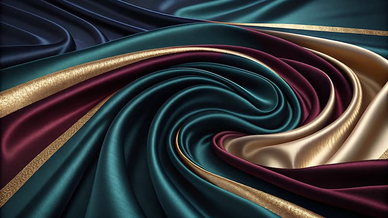 Cultuur Trivia Vraag: Welk materiaal wordt typisch gebruikt voor een luxe avondjurk?