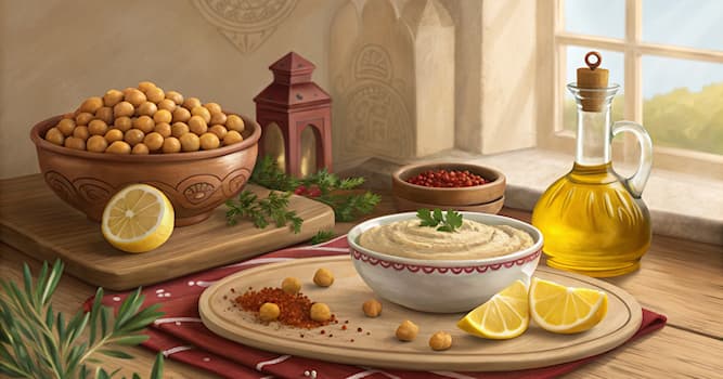 Kültür Trivia Sorusu: Hangi yemek geleneksel olarak nohut ve susam ezmesiyle yapılır?