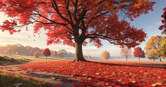 Natuur Trivia Vraag: Welke boom staat bekend om zijn rode bladeren in de herfst?
