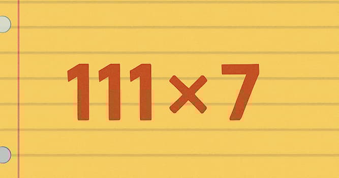 Bilim Trivia Sorusu: 111 × 7 kaçtır?