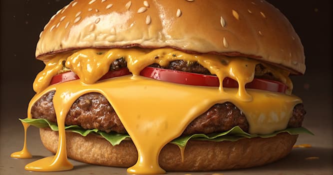 Cultuur Trivia Vraag: Welke kaas wordt vaak gebruikt als topping op hamburgers?