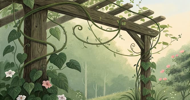 Natuur Trivia Vraag: Welke plant staat bekend om zijn klimmende ranken?