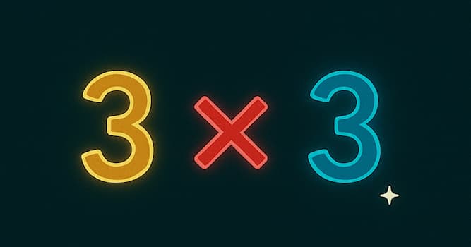 Bilim Trivia Sorusu: 3 × 3 kaçtır?