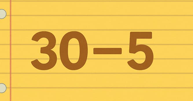 Bilim Trivia Sorusu: 30 − 5 kaçtır?