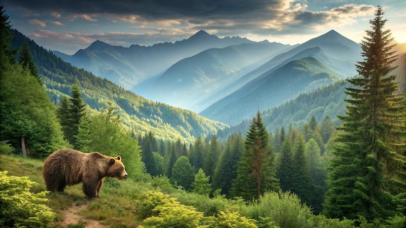 Doğa Trivia Sorusu: Boz ayılar vahşi doğada genellikle nerede yaşar?