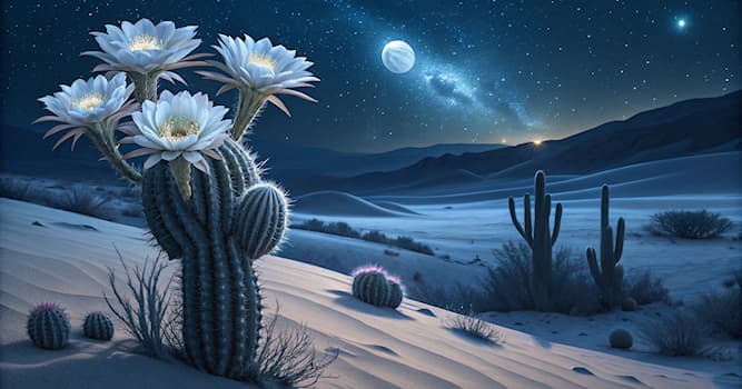Natuur Trivia Vraag: Welke plant staat bekend om bloemen die alleen 's nachts bloeien?