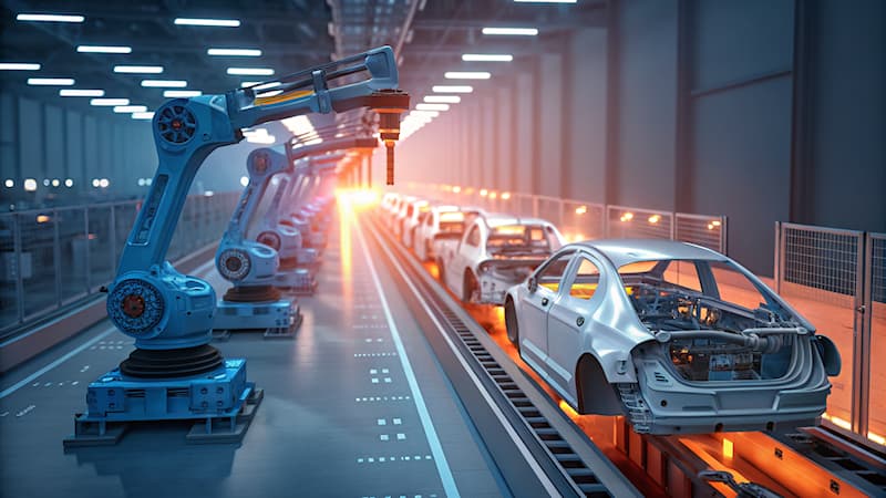 Histoire Question: Comment s'appelle le processus de fabrication des voitures en usine ?