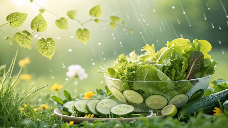 Culture Question: Quel légume est souvent utilisé dans les salades et a une texture croquante ?