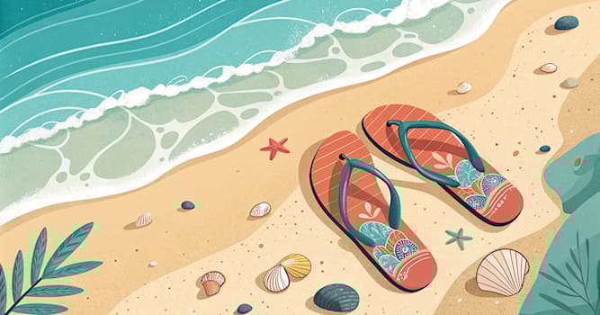 Cultuur Trivia Vraag: Welk type schoeisel wordt het vaakst gedragen op het strand?