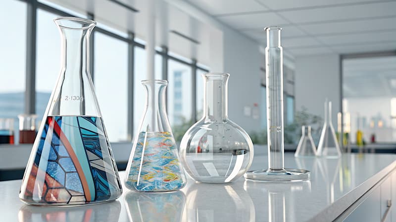 Science Question: À quoi servent les fioles en verre dans les laboratoires scientifiques ?