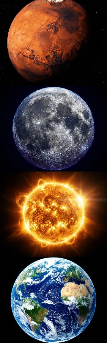 Bilim Trivia Sorusu: Kızıl Gezegeni bulun.