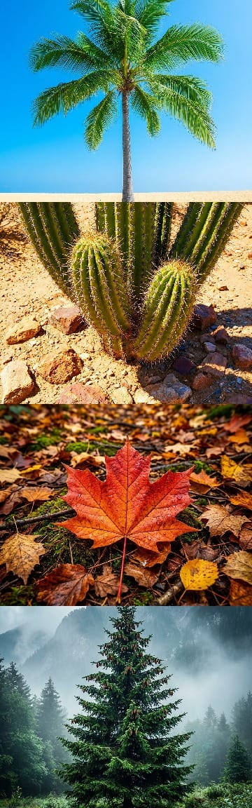Doğa Trivia Sorusu: Tropikal bitkiyi bulun.